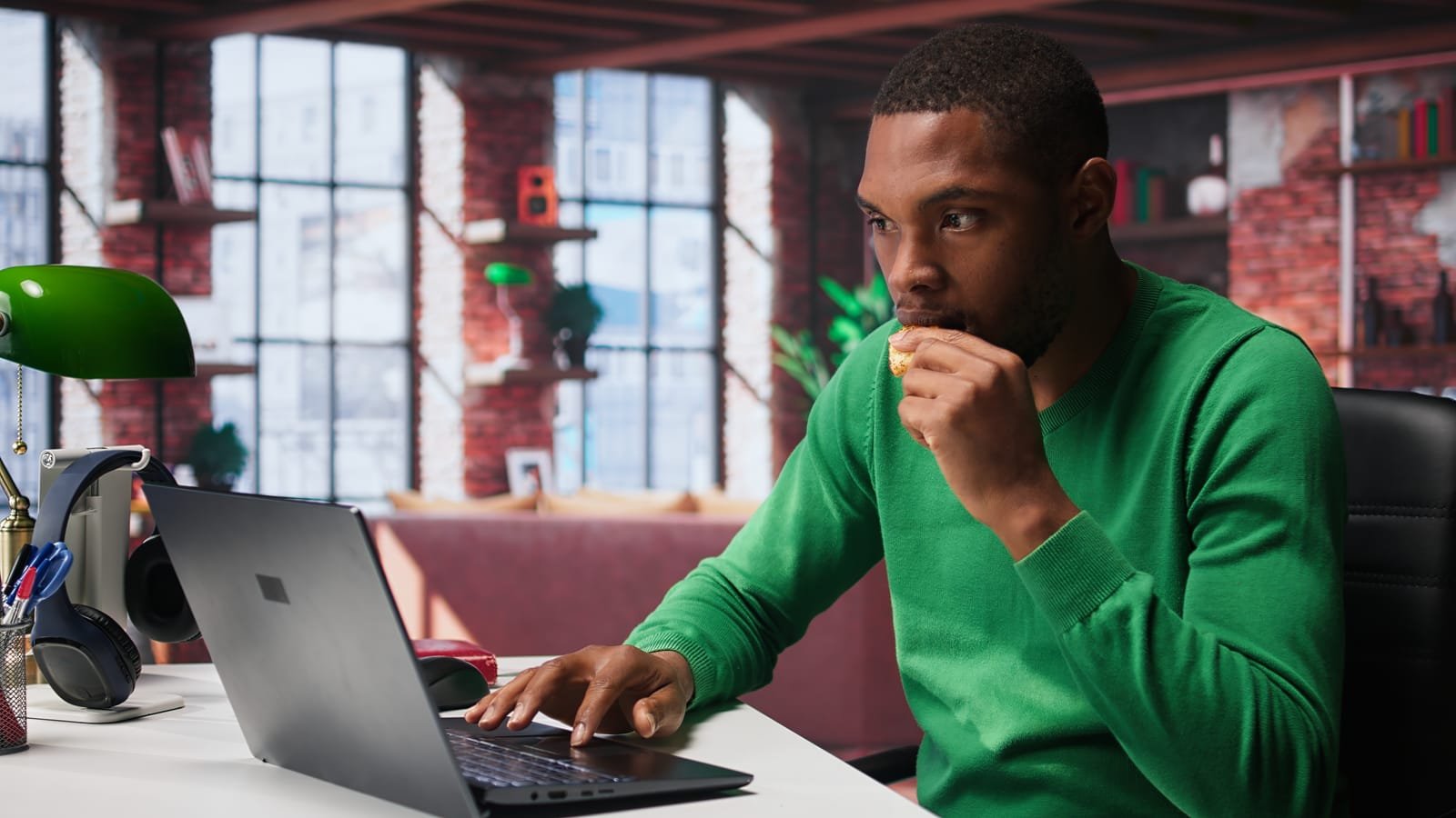 1080x600 eating snacks in office image